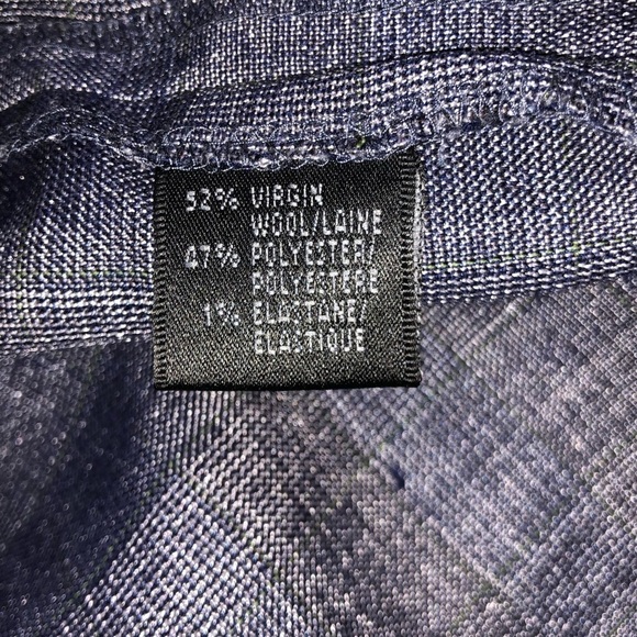 Lafayette 148 High Waist Blue Gray Light Wool Menswear Inspired Pants size 4 - Picture 6 of 9